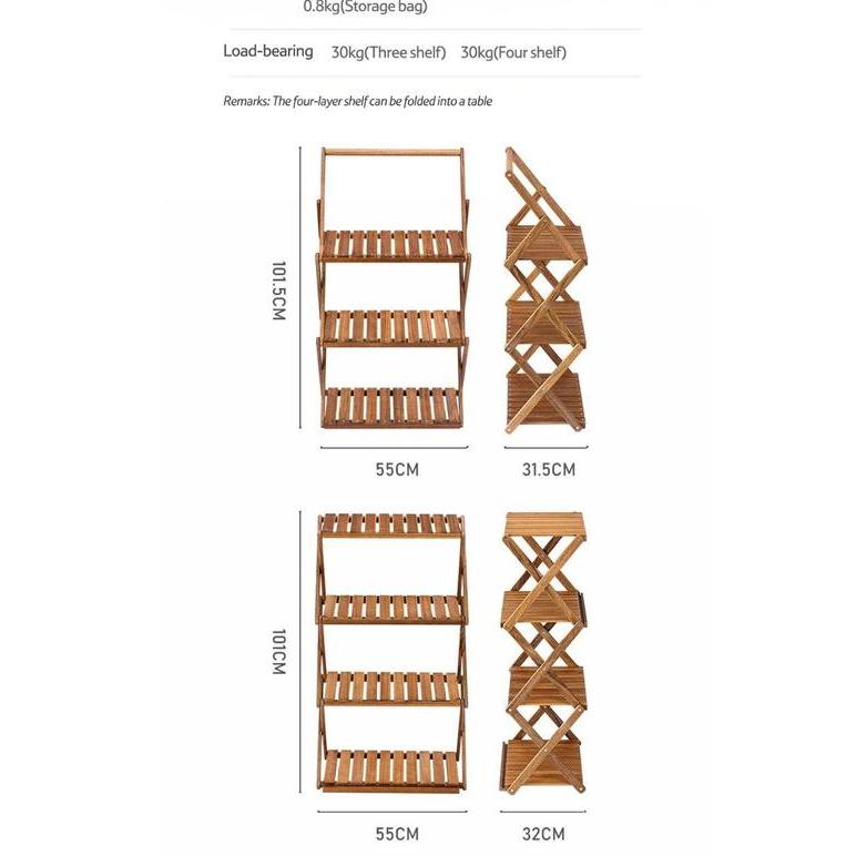 RAK / MEJA LIPAT KAYU PORTABLE CAMPING OUTDOOR NATUREHIKE NH20JJ016