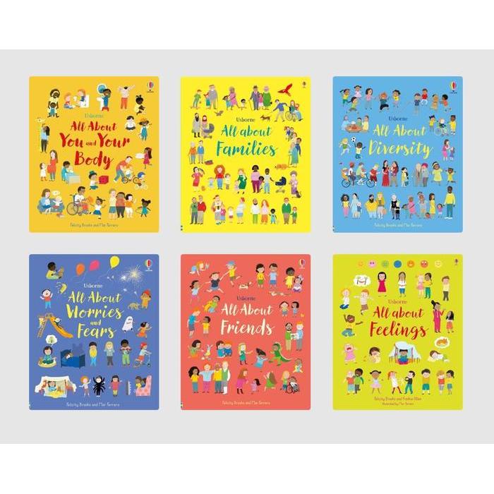 Usborne All about friends, families, diversity, feelings, worries and feard, Book of the Body Brain