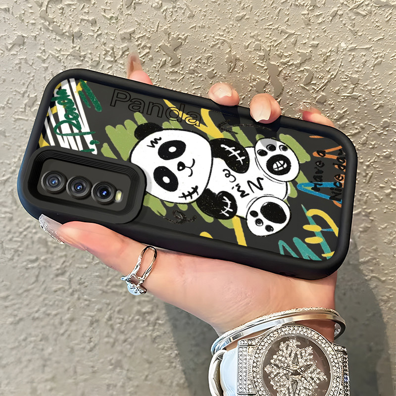 Casing Hp VIVO Y20 Y20s Y20i Y20T Y12s Y12a Y30G Y11s Case Casing Panda kecil yang rusak pola Kasus 