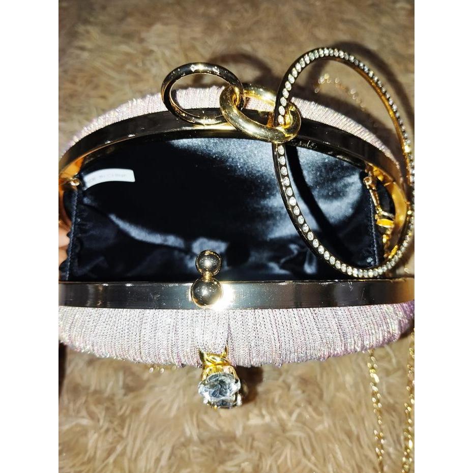 Mfb 11956 Clutch Pesta Bulat Tas Kondangan Mewah Elegan Wanita Tbk
