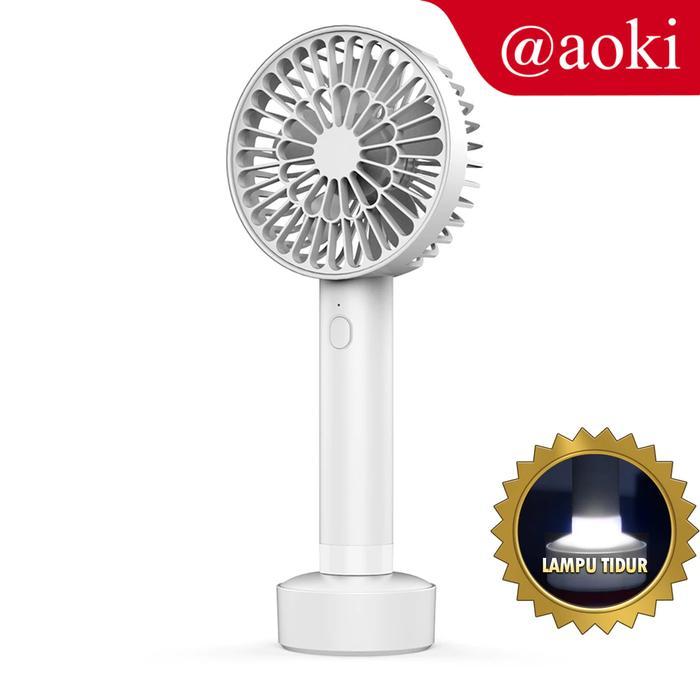 AOKI Emergency Kipas USB Charger 2in1 lampu tidur Baterai Lithium