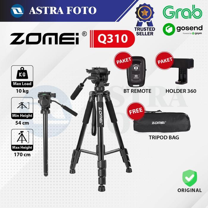 Zomei Q310 Tripod 2in1 Monopod Stand Kamera Phone Portable Q 310