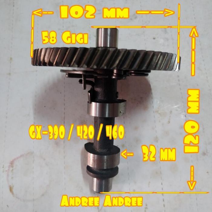 Gx390 Camshaft - Cam Shaft - Noken As Klep Honda Gx 340 390 420 460