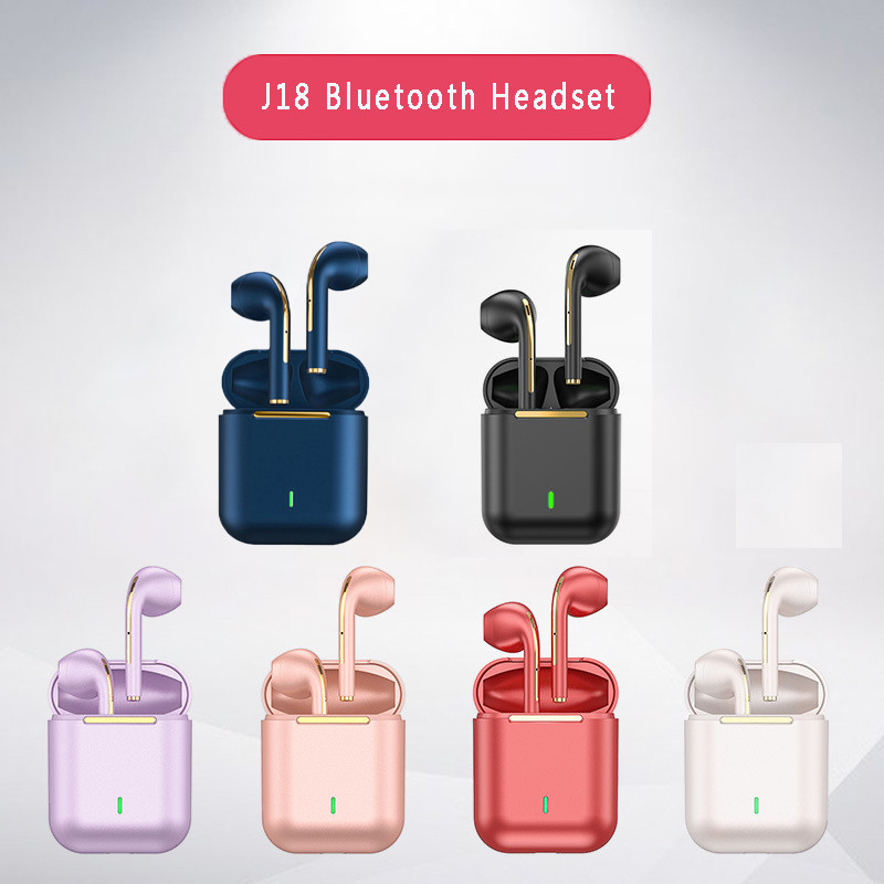J18 TWS Wireless Earbuds, 5.3 Bluetooth Headphones Long Playtime, Noise Cancelling Voice Call, for