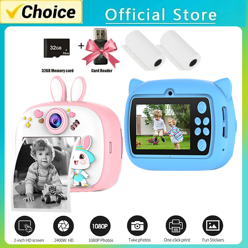 Kids Digital Camera Instant Print Kids Thermal Print Camera Instant Photo Print Camera Video Toy