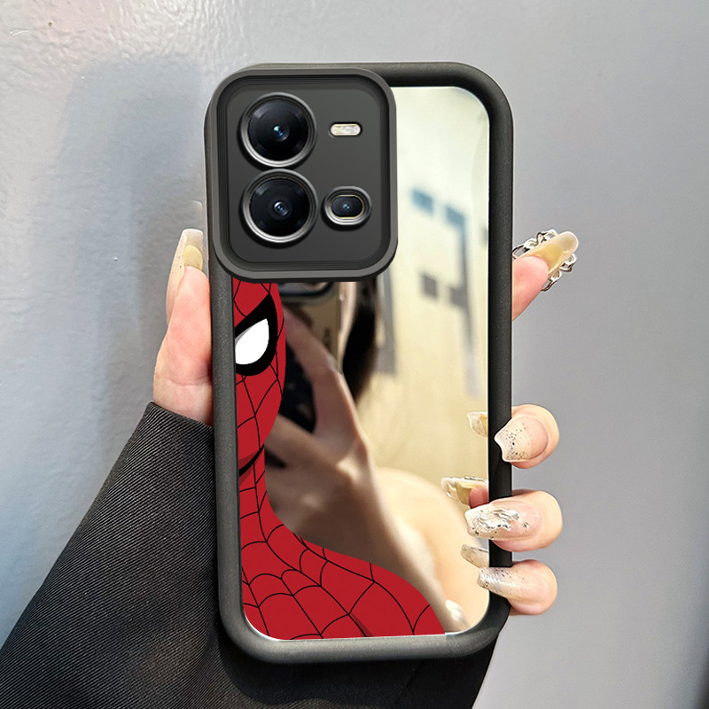 Casing Hp Untuk VIVO V25 5G VIVO V25E VIVO X80 Lite 5G Case Pahlawan keren pria Kesing cermin Kasing
