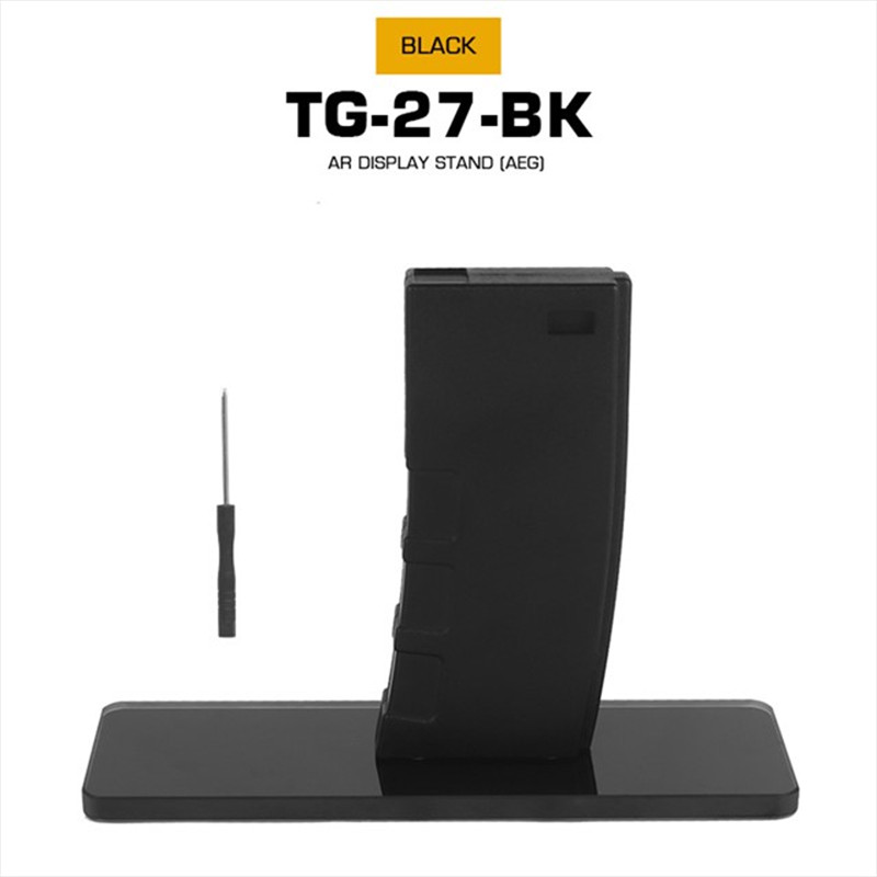 Display Stand AR 15 Style for M4 and AR15 ((AEG) ABS Decorative Magazine Glass Base Rifle Stand for