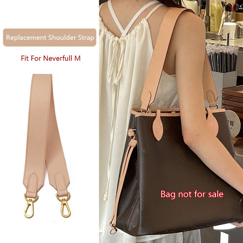 Cowhide Bag Strap For Lv Neverfull M Tote Bucket Bag Shoulder Strap Bag Belt Genuine Leather Bag