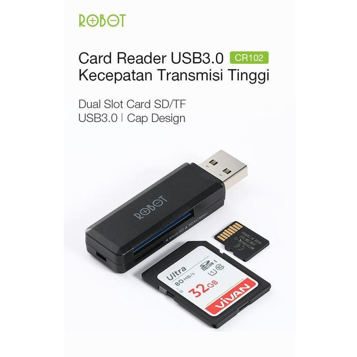 Card Reader - Robot Cr102 Usb3.0 2Slot Card Reader