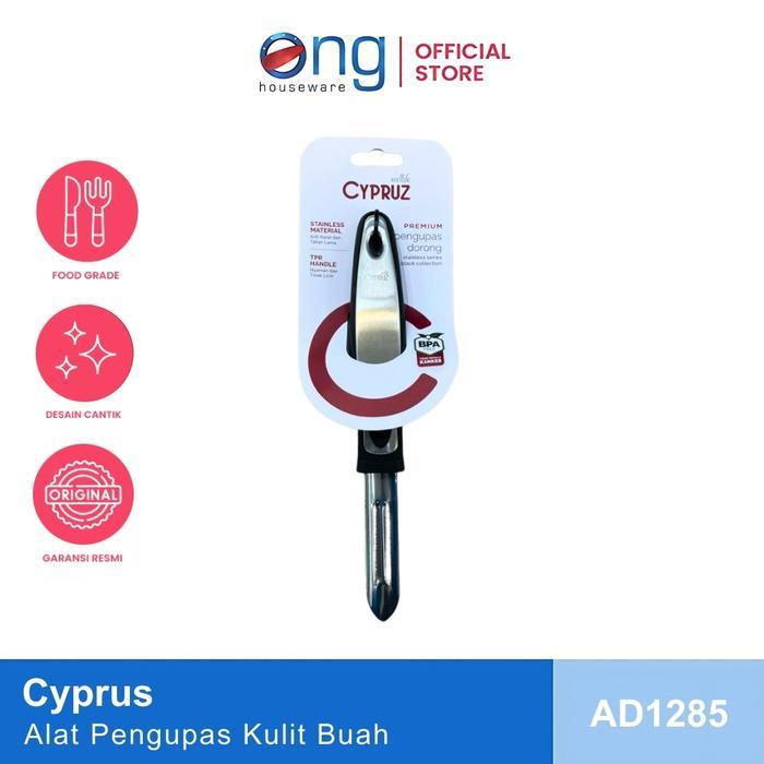Ong Houseware - Alat Pengupas Peeler Slicer Kulit Buah Sayuran Dorong Stainless Cyprus