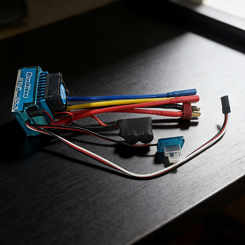 120A Brushless Motor ESC Waterproof Brushless Electronic Speed Controller Replacement Parts for 1/8