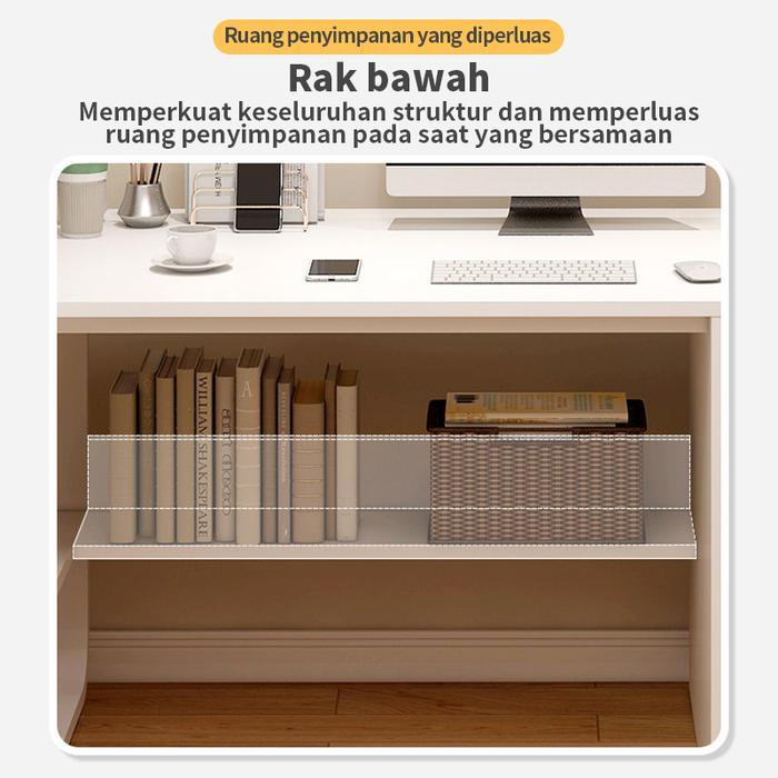 Etife Meja / Meja Belajar / Meja Kerja / Meja Degeng Rak Buku / Meja Rak / Lemari Laci / Meja Laci /