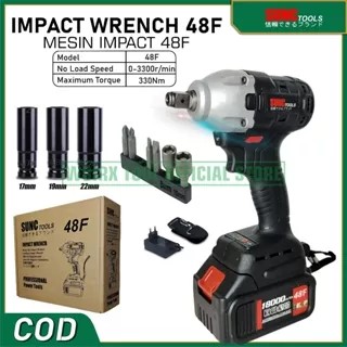 SUNC TOOLS Mesin Impact Wrench Impact Baterai Cordless 48F