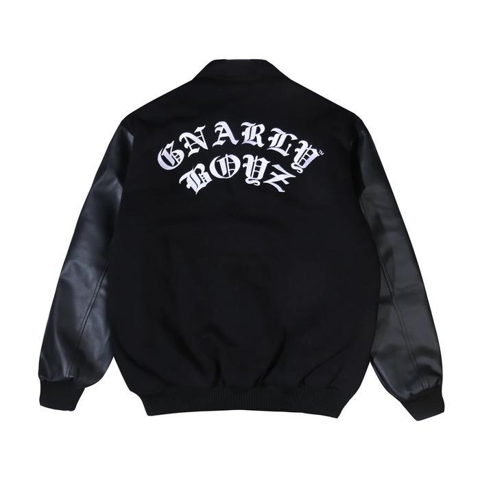 Gnarly Fleece Varsity Jacket - Black