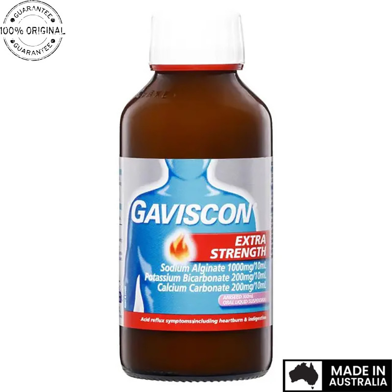 Aussie Original Gaviscon Extra Strength Heartburn and Indigestion Relief Aniseed Flavour 300ml