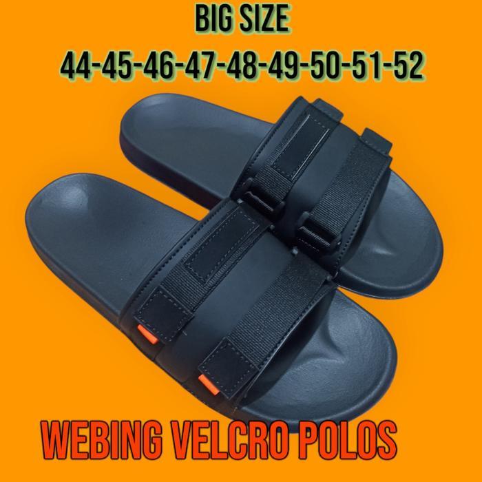 sandal velcro webing pria ukuran jumbo 44-52 terbaru Sendal Selop Karet Kasual Shoes