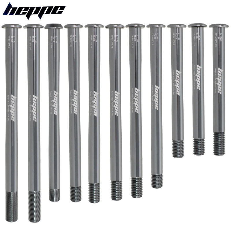 HEPPE Titanium Thru Axle MTB Road Bike Ultra Light Thru Axle Bike Fork Rear Hub Thru Axle 12x142/148