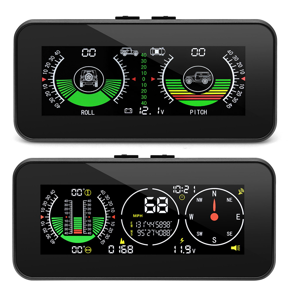 Terbaru New M50 Slope Meter Display GPS+BDS Dual System Head Up Display M60 HUD Intelligent Inclinom