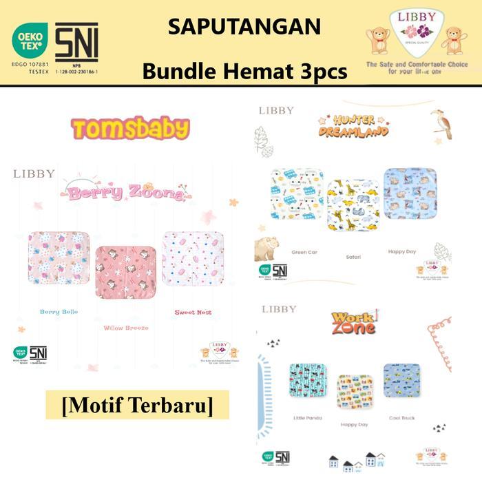 [Toms] Libby (3Pcs) Saputangan Bayi Anak / Sapu Tangan Baby