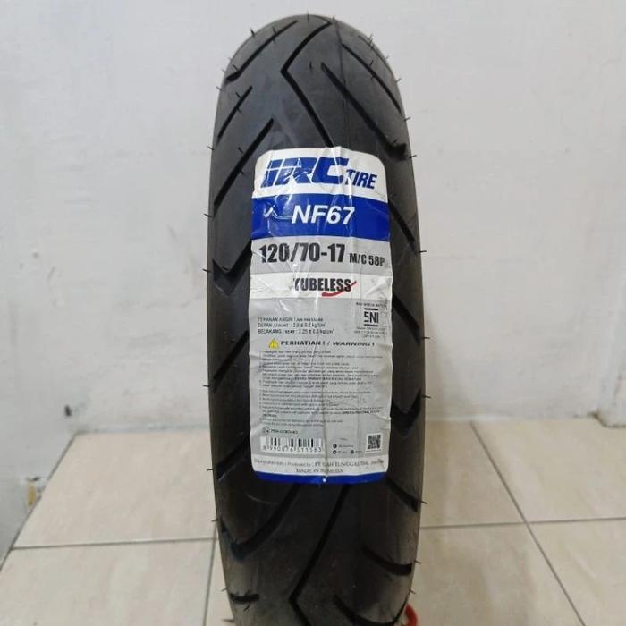 Promo Irc Ban Luar Irc 120/70-17 Tubeless Untuk Sepeda Motor Yamaha Byson R15 R25 Motorcycle