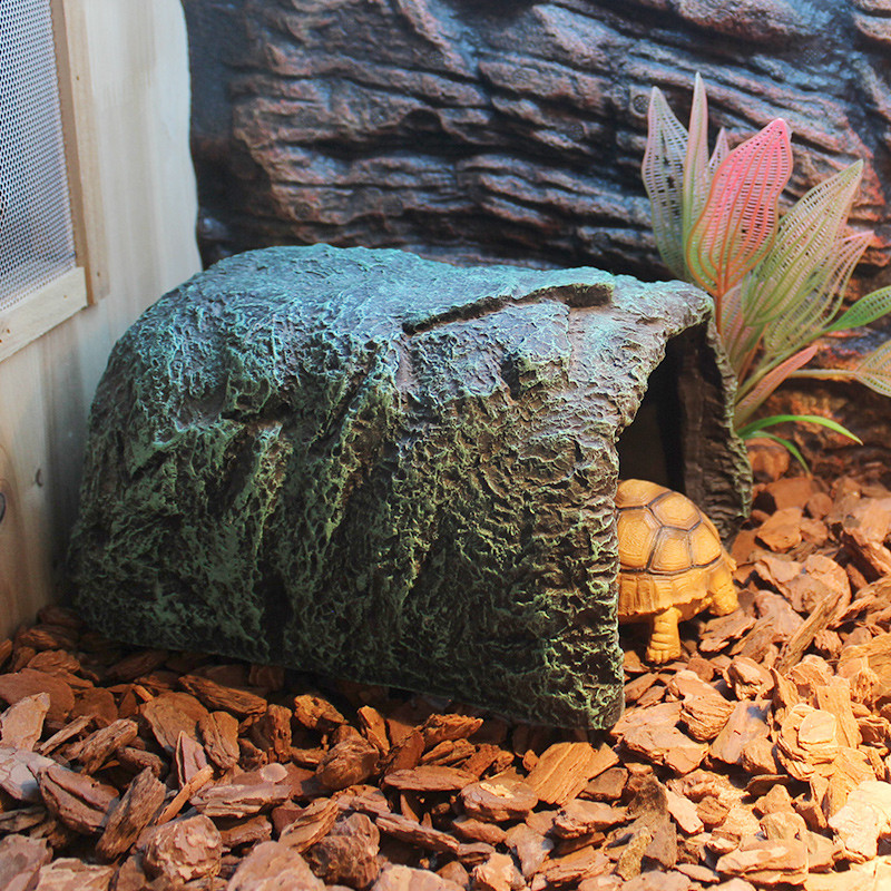 Resin Hides Cave Pet Hiding Spot Turtles Rock Hideout House Pet Hiding Spot Habitat Terrariums