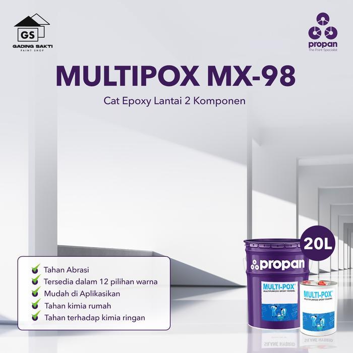 Propan Multipox MX-98 (Semua Warna) / Cat Epoxy Lantai Pail 20L Set