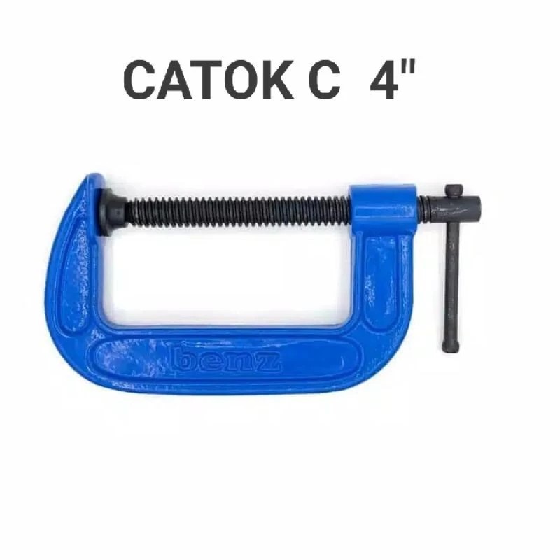 Clamp C 4" / Catok C / Klem Jepit Penjepit Kayu Besi
