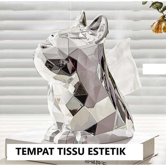 Tissue Box Mewah Emas Perak - Kotak Tisu Aesthetic Estetik - Box Tisu mewah
