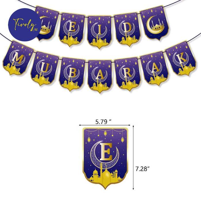 Bunting Flag EID MUBARAK Banner EID MUBARAK Banner Lebaran Banner Idul Fitri