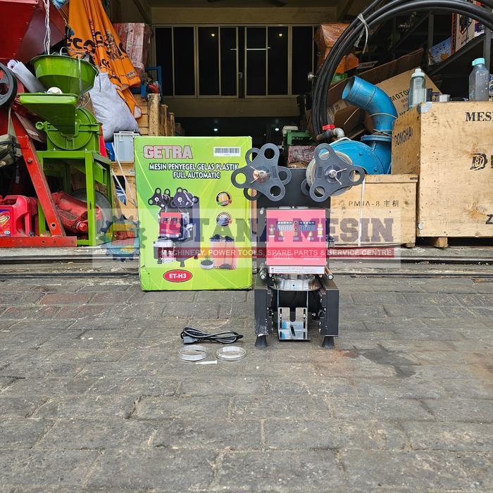 MESIN PRESS GELAS MINUMAN FULL OTOMATIS GETRA ET H3 CUP SEALER