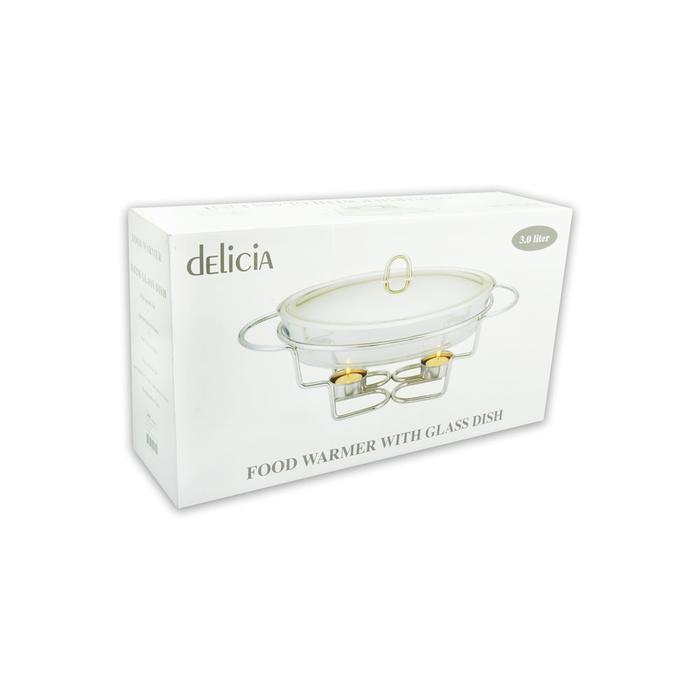 DELICIA 3 LTR PYREX PENGHANGAT MAKANAN OVAL