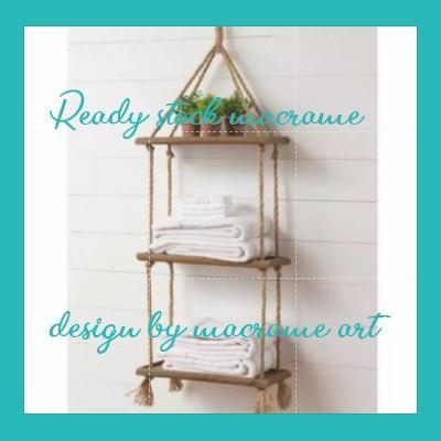 Rak ambalan macrame no10 hiasan dinding macrame bahan tali katun