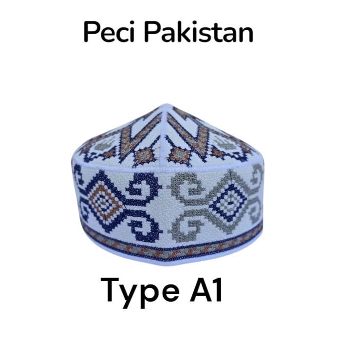 Peci Pakistan/Kopiah Pakistan/Peci Pakistan Full Bordir Motif