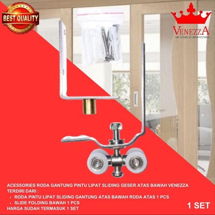 RODA REL PINTU SLIDING/LIPAT HUSKY FLEKSIBEL PUTAR 360 ATAS BAWAH VENEZZA