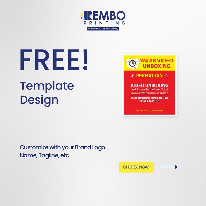 STICKER UNBOXING / STIKER PERINGATAN / STIKER VIDEO UNBOXING