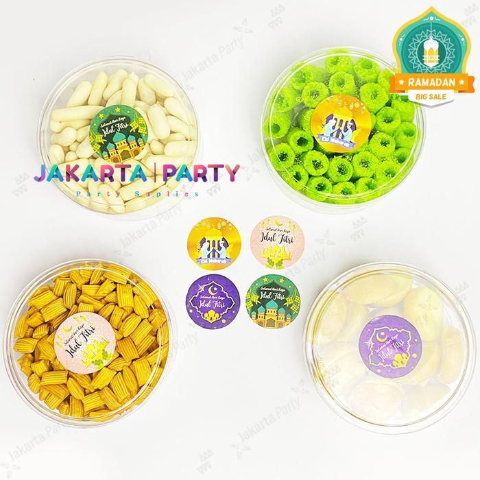 STIKER TOPLES LEBARAN IDUL FITRI 10 PCS / STIKER LEBARAN IDUL FITRI / Stiker Toples Bulat / Stiker