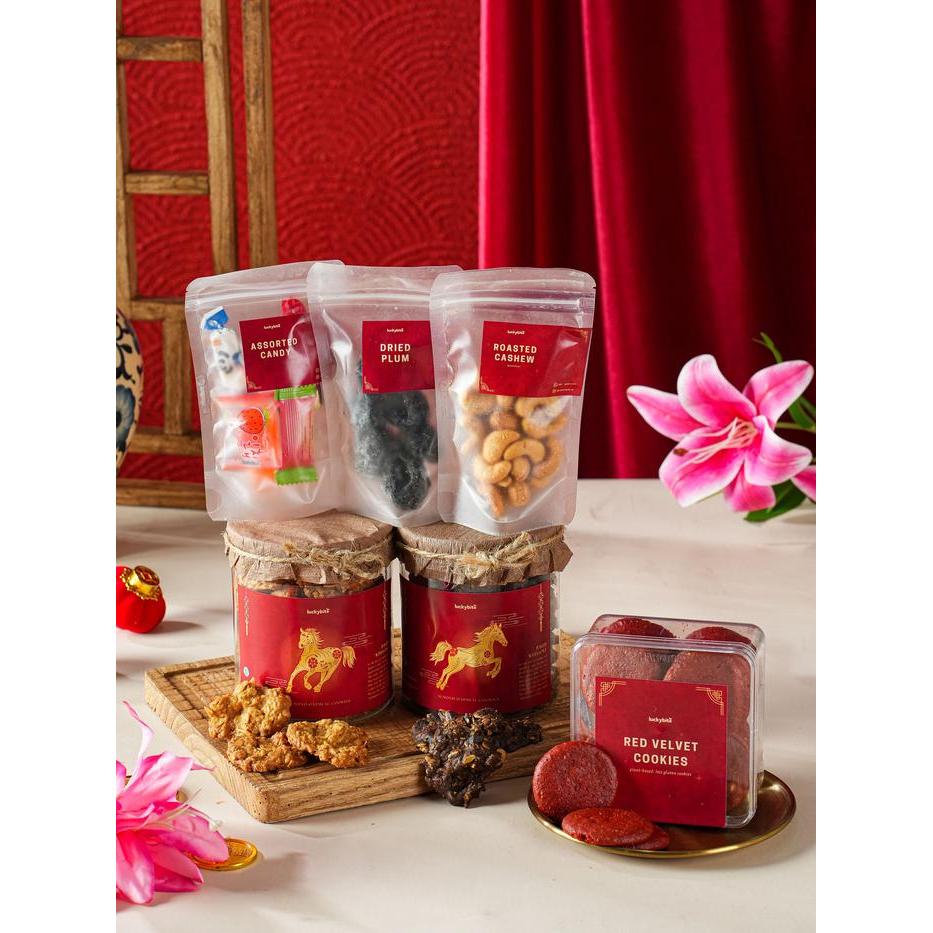 Hampers Imlek / CNY Hampers / Parcel Imlek - CANVAS BAG - ABUNDANCE & FORTUNE SET - LUCKYBITE