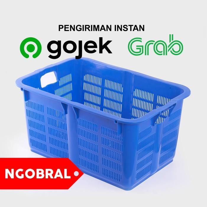 KERANJANG PLASTIK KRAT KERANJANG BUAH KRAT KERANJANG TOKO TEBAL BIRU