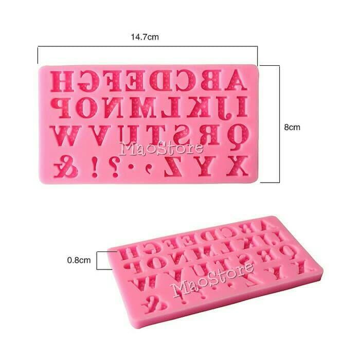 CETAKAN MOLD FONDANT CAKE CHOCOLATE FONDANT HURUF ALPHABET LETTER