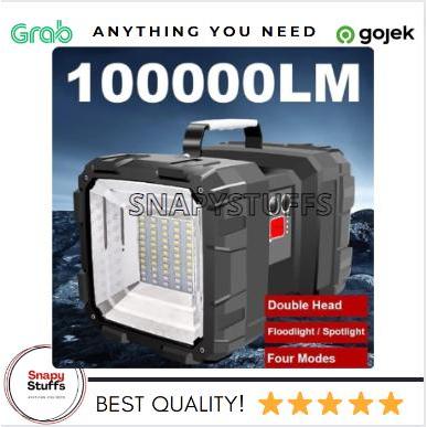 LAMPU SOROT SENTER LED XHP70 + 45 SMD LED SUPER TERANG USB CHARGE