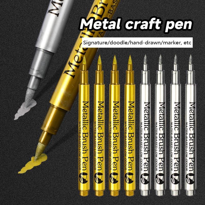 Metallic Pen Gold Silver Epoxy Resin Mold Drawing Pen Acrylic Paint DIY Silicone Mold Highlight