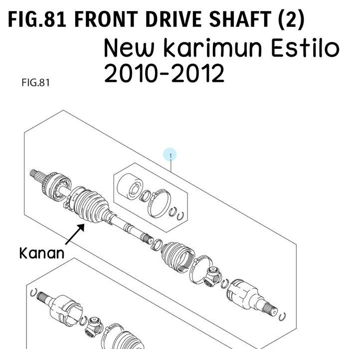 Drive shaft new karimun estilo 2010-2012