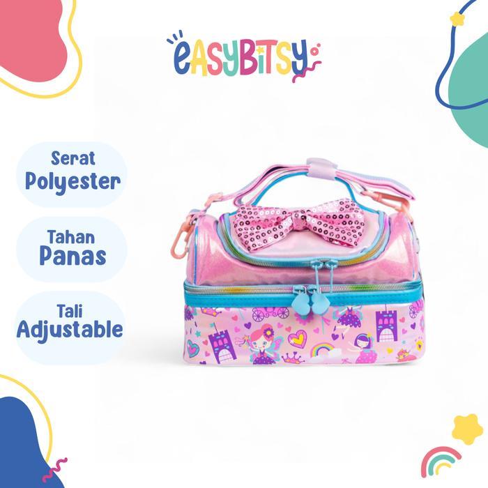Easybitsy Tas Bekal Lunch Bag Box Tempat Makan Anak Perempuan TK - SD Mermaid, Unicron Wings,