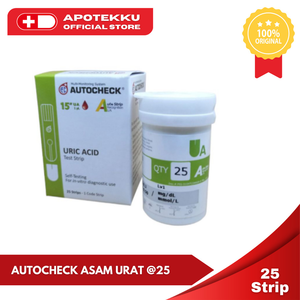 Autocheck Asam Urat (Uric Acid) Strip @ 25 Test