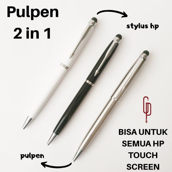 Custom Nama + Pulpen 2 In 1 Stylus Model Parker Sonet Stylus Co