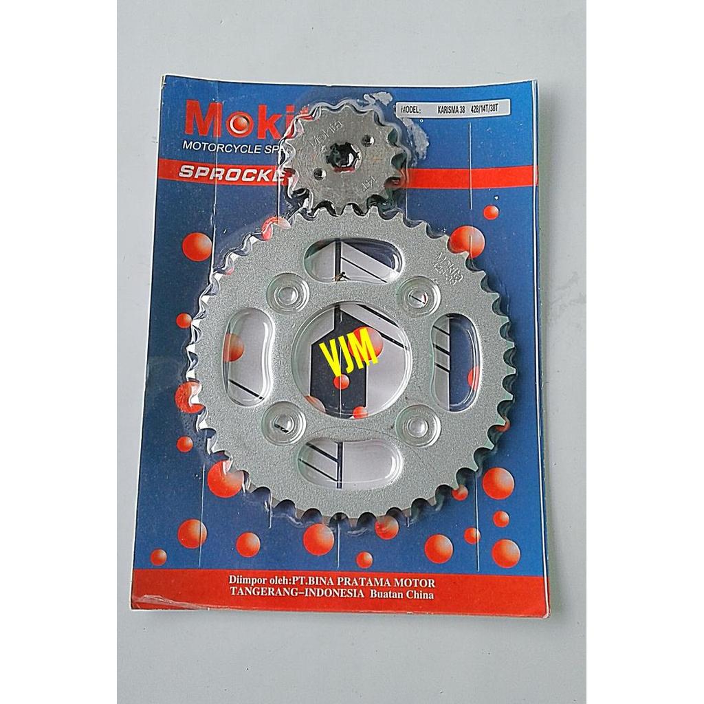 Gear Gir Depan Belakang Supra Fit New Karisma Revo Blade 38T 14T Termurah Langka