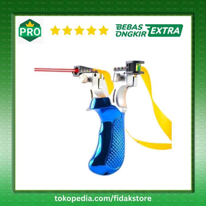 Big Power Ketapel Berburu Tactical Slingshot + Laser + Tali Karet Syqt