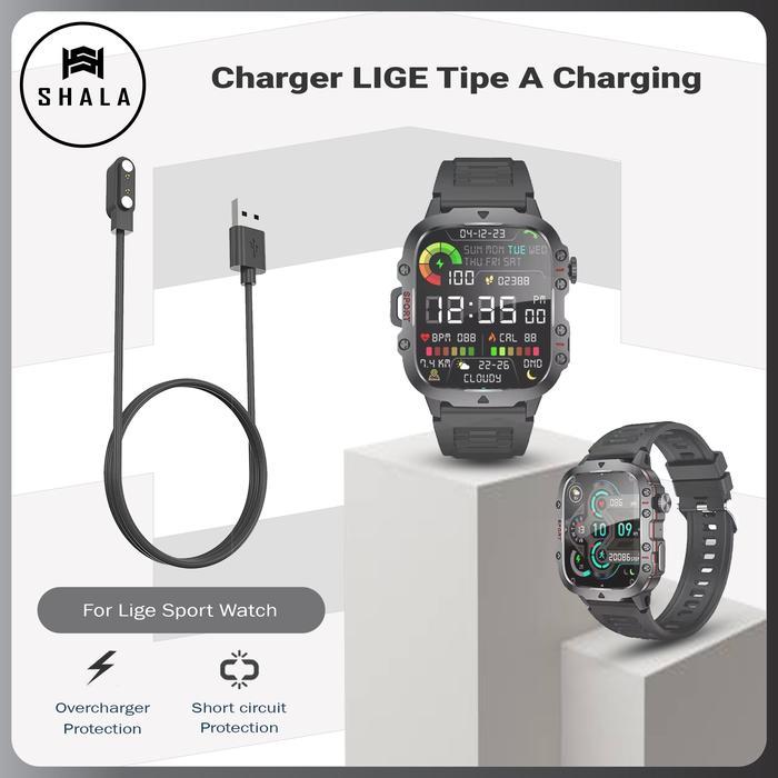 KABEL CHARGER LIGE SPORT SMARTWATCH TIPE A CHARGING