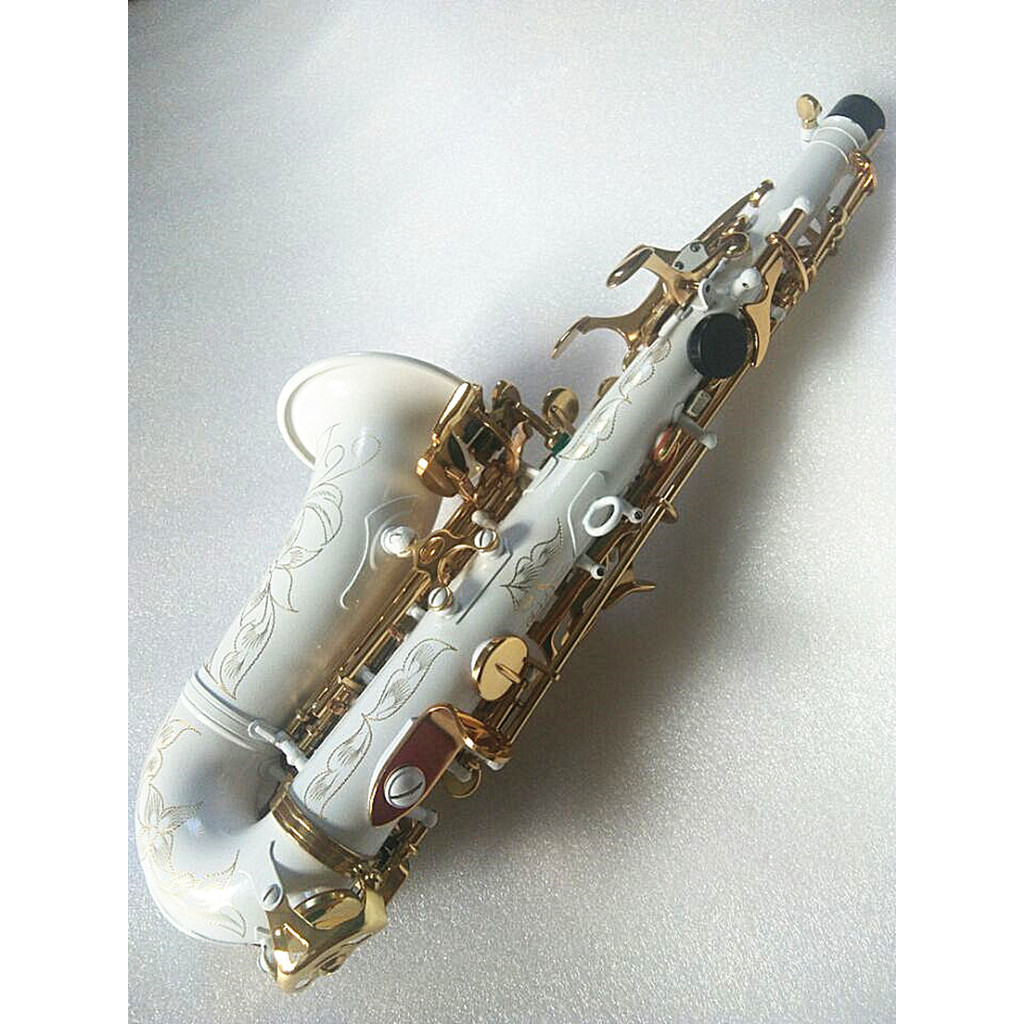 BARU Brand New high quality soprano saxophone White saxophone Curved soprano sax Complete fittings