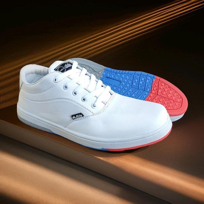 Aerostreet - Sepatu Sneakers Pria Wanita S210 Putih Polos Sneaker Casual Cowok Keren Kasual Shoes